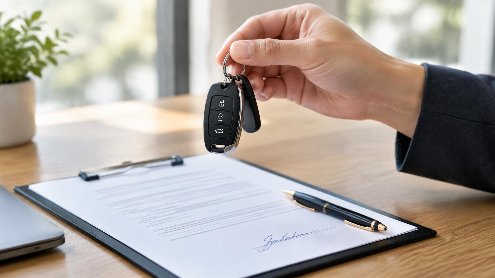 Car keys handed over